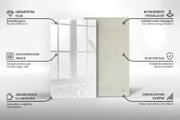 Kryt na varnou desku Moderní čáry vzor