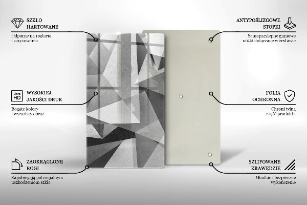 Kryt na varnou desku Konkrétní ostrá abstrakce