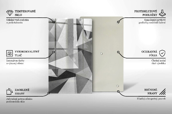 Kryt na varnou desku Konkrétní ostrá abstrakce