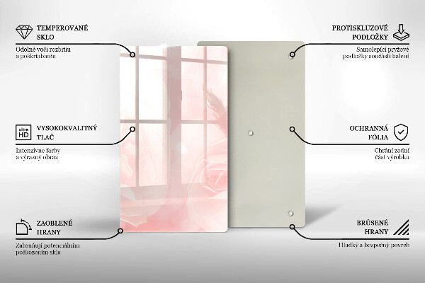 Kryt na varnou desku Pozadí pastelových růží