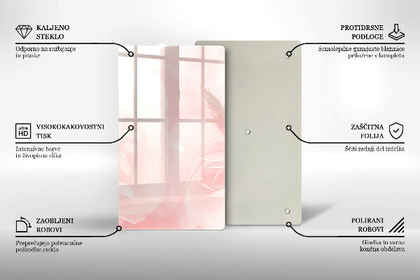 Kryt na varnou desku Pozadí pastelových růží