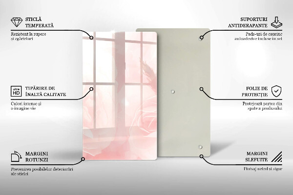 Kryt na varnou desku Pozadí pastelových růží