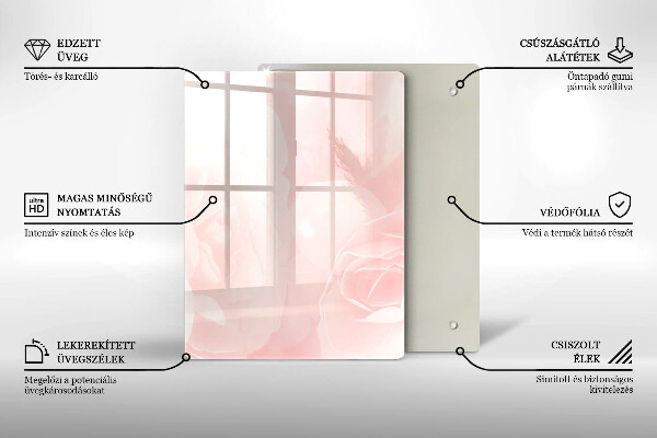 Kryt na varnou desku Pozadí pastelových růží