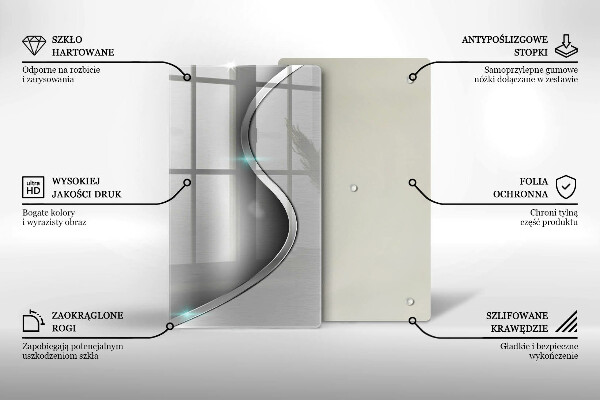 Kryt na varnou desku Abstraktní stříbrný kov
