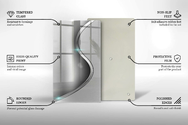 Kryt na varnou desku Abstraktní stříbrný kov