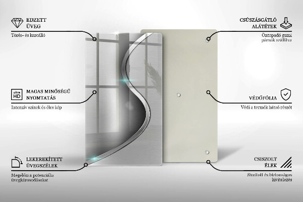 Kryt na varnou desku Abstraktní stříbrný kov