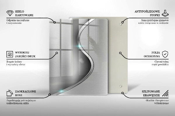 Kryt na varnou desku Abstraktní stříbrný kov