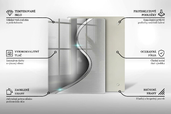 Kryt na varnou desku Abstraktní stříbrný kov