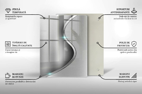 Kryt na varnou desku Abstraktní stříbrný kov