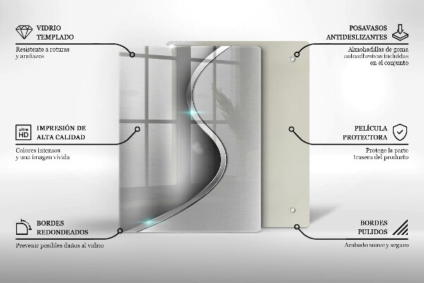 Kryt na varnou desku Abstraktní stříbrný kov