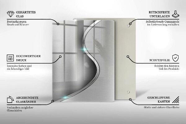 Kryt na varnou desku Abstraktní stříbrný kov