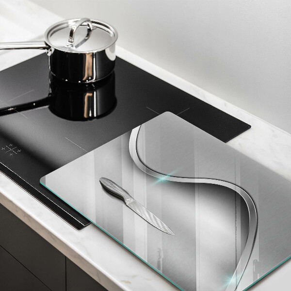 Kryt na varnou desku Abstraktní stříbrný kov