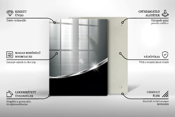 Kryt na varnou desku Abstrakce s kovem