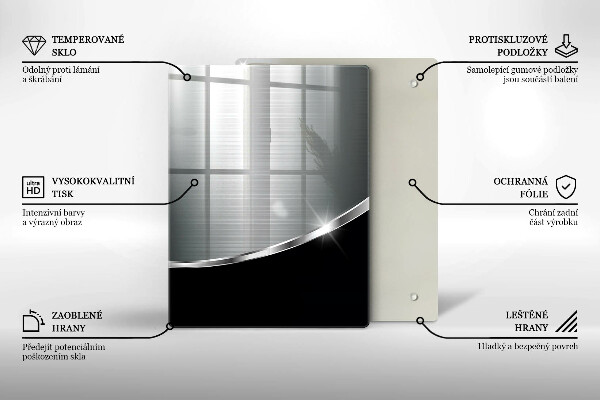 Kryt na varnou desku Abstrakce s kovem