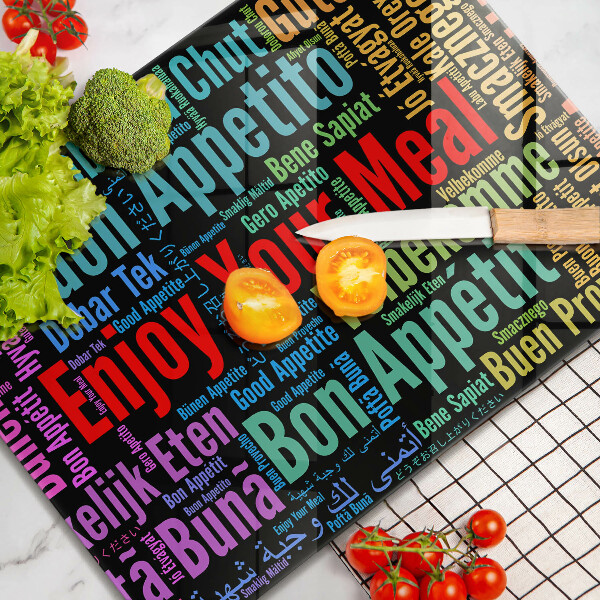 Kryt na varnou desku Titulky jazyky dobré chuti