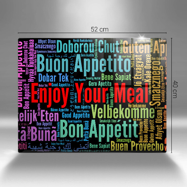 Kryt na varnou desku Titulky jazyky dobré chuti