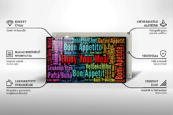 Kryt na varnou desku Titulky jazyky dobré chuti