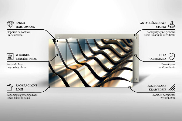 Kryt na varnou desku 3d kovové tvary