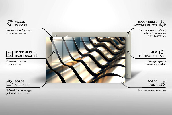 Kryt na varnou desku 3d kovové tvary