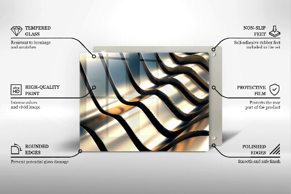 Kryt na varnou desku 3d kovové tvary