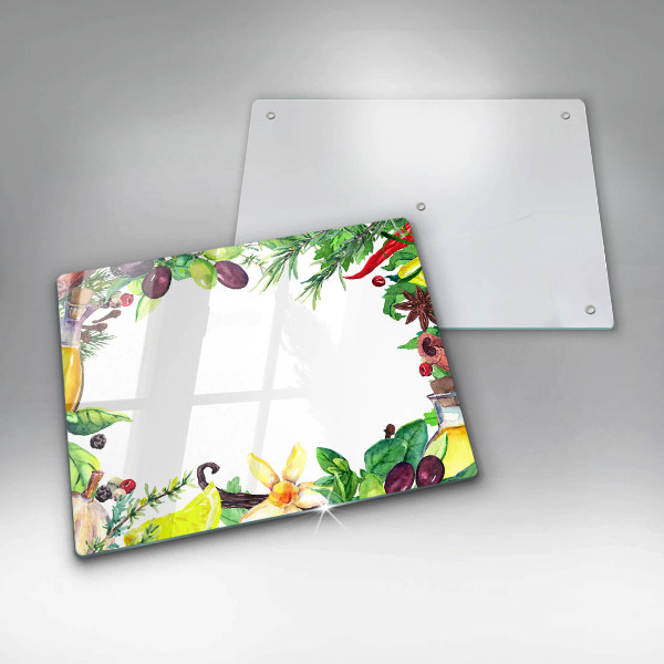 Sklo za sporák Malované jídlo