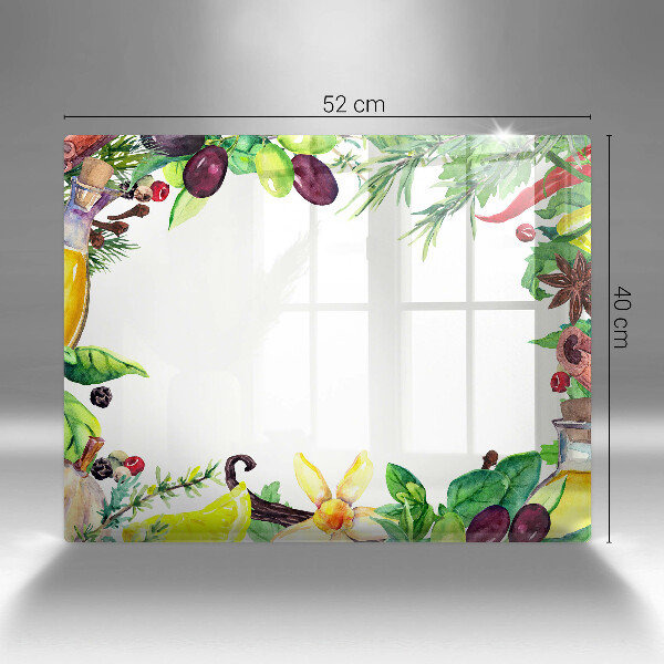 Sklo za sporák Malované jídlo