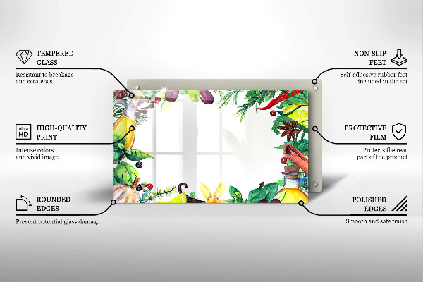 Sklo za sporák Malované jídlo