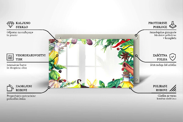 Sklo za sporák Malované jídlo