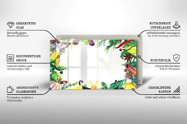 Sklo za sporák Malované jídlo