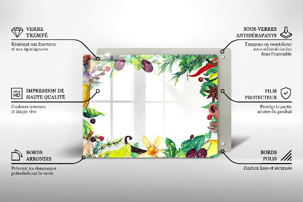 Sklo za sporák Malované jídlo