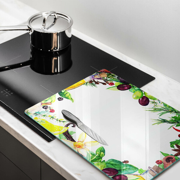 Sklo za sporák Malované jídlo