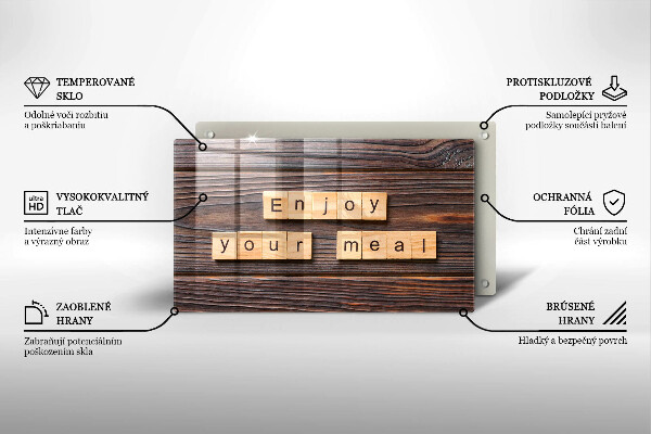 Sklo za sporák Enjoy your meal