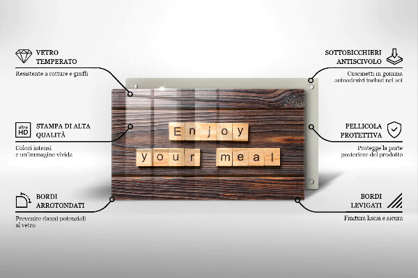 Sklo za sporák Enjoy your meal