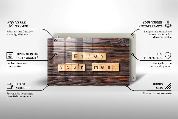 Sklo za sporák Enjoy your meal