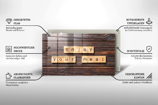 Sklo za sporák Enjoy your meal