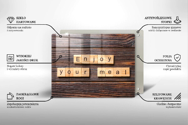 Sklo za sporák Enjoy your meal