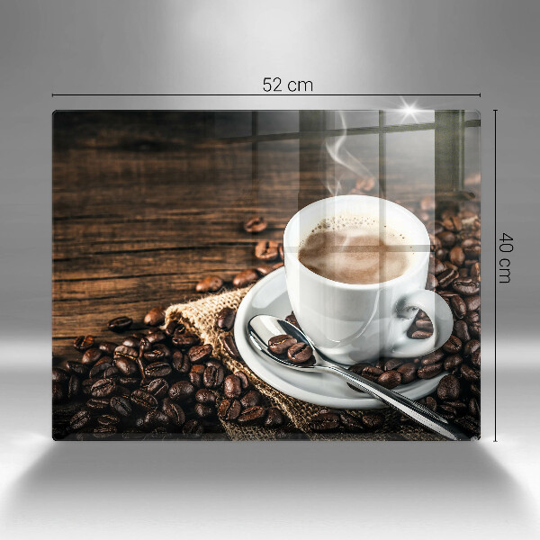 Sklo za sporák Šálek a kávová zrna