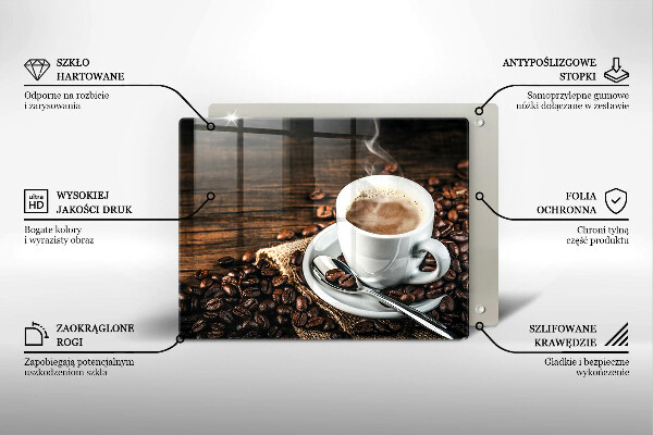 Sklo za sporák Šálek a kávová zrna