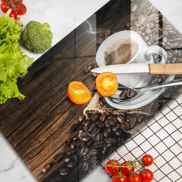 Sklo za sporák Šálek a kávová zrna