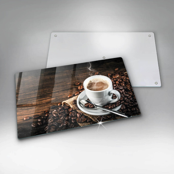 Sklo za sporák Šálek a kávová zrna