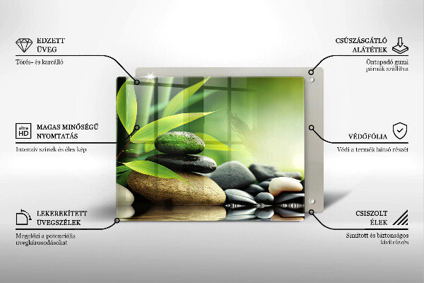 Sklo za sporák Zen bambusové kameny