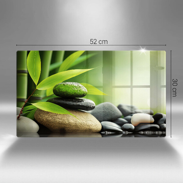 Sklo za sporák Zen bambusové kameny