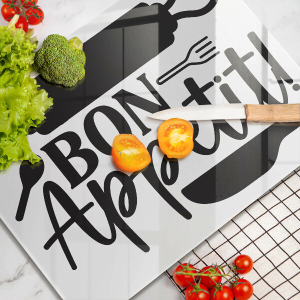 Sklo za sporák Bon appetit nápis