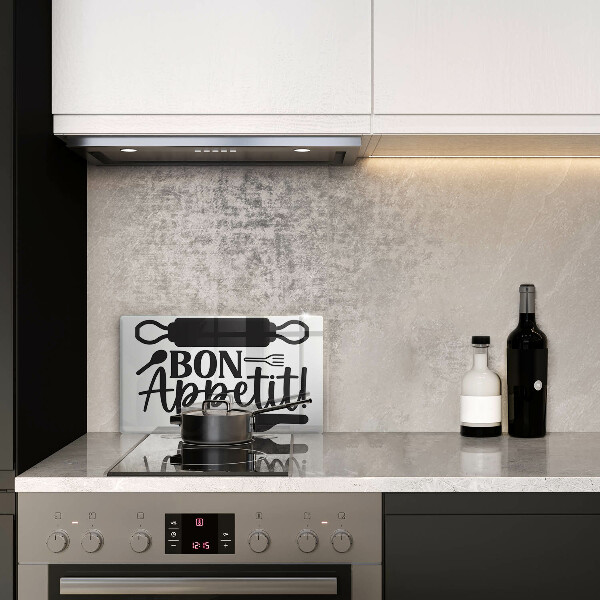 Sklo za sporák Bon appetit nápis
