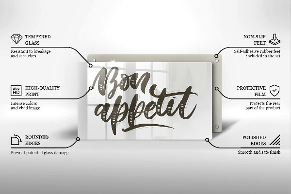 Deska za sporák Bon appetit nápis