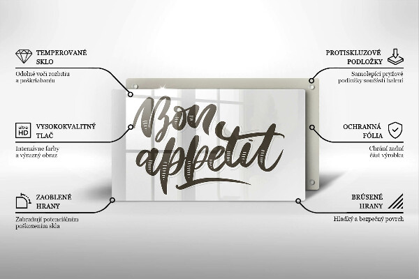 Deska za sporák Bon appetit nápis