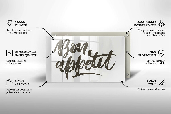 Deska za sporák Bon appetit nápis