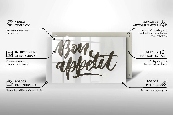 Deska za sporák Bon appetit nápis