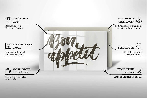 Deska za sporák Bon appetit nápis