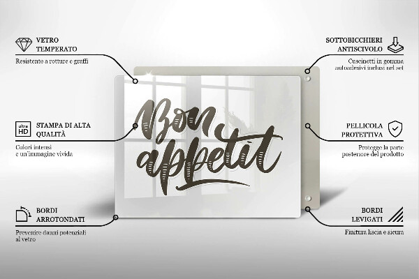 Deska za sporák Bon appetit nápis